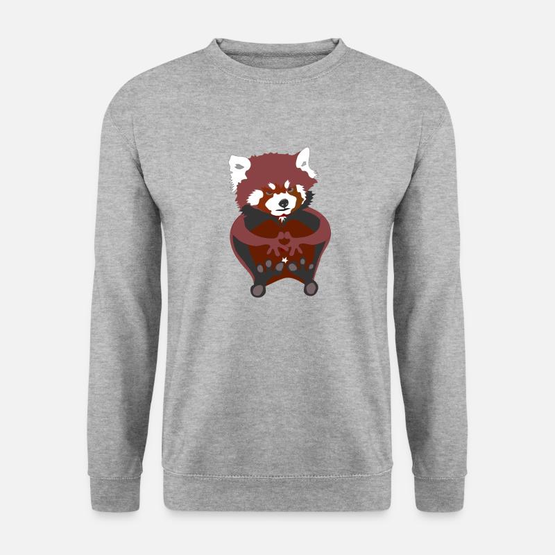 Kleiner Panda - Unisex Pullover - Weißgrau meliert
