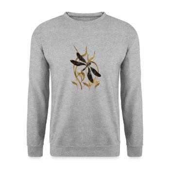 Libellule - Sweat-shirt Unisexe - gris chiné - Devant - Alina (178cm) & Michal (187cm)