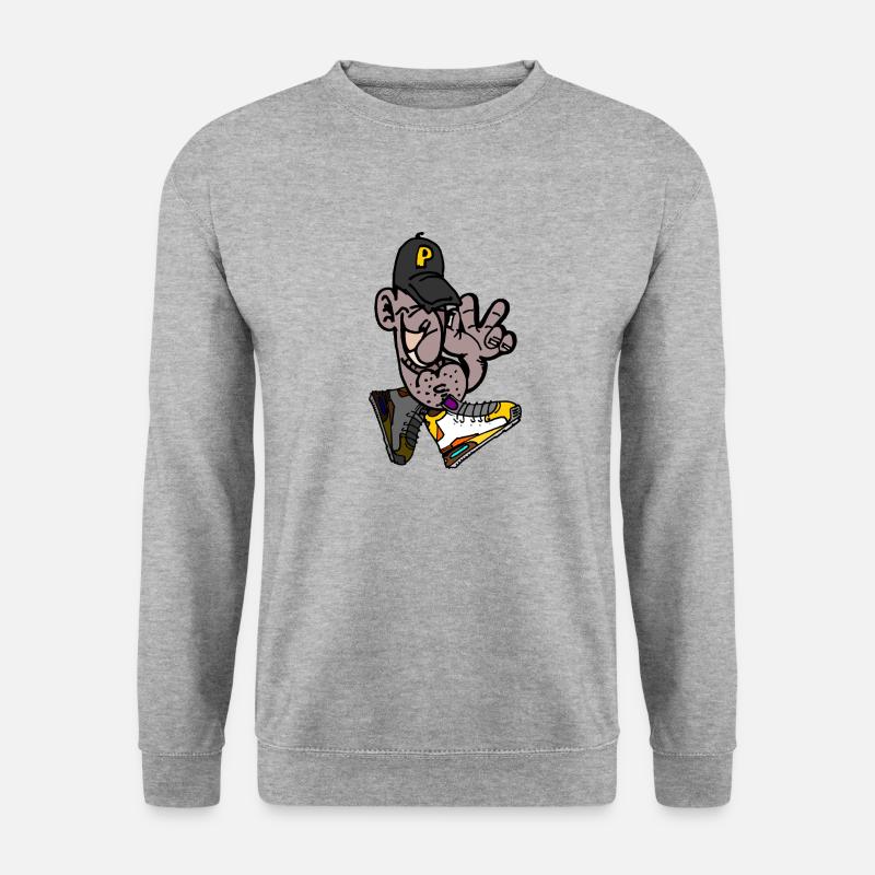 Peopster - Unisex Pullover - Weißgrau meliert