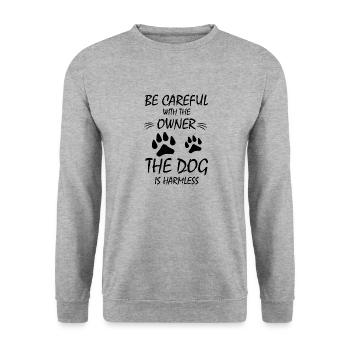 Dog Hund - Unisex Sweatshirt - salt & pepper - Front - Alina (178cm) & Michal (187cm)