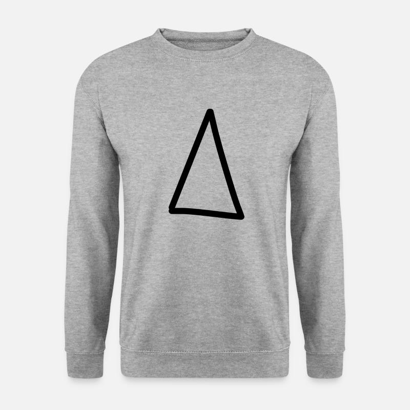 Dreieck - Unisex Pullover - Weißgrau meliert