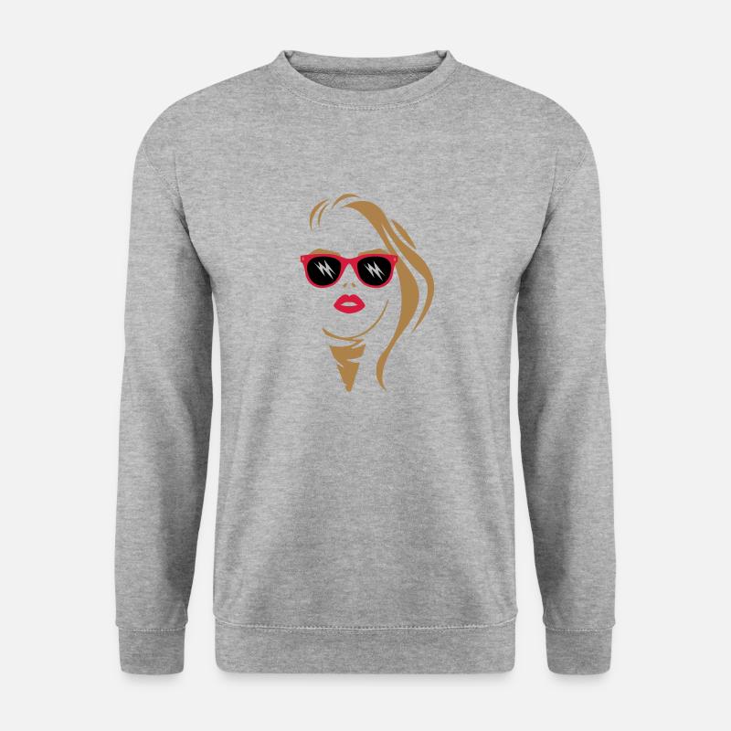 Let The Sunshine In! - Unisex Pullover - Weißgrau meliert
