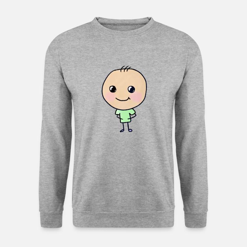 Tobias - Unisex Pullover - Weißgrau meliert