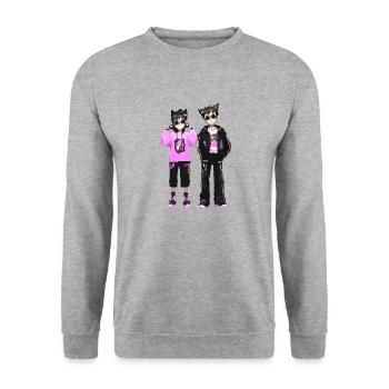 Cosplay Boy and Girl - Unisex Sweatshirt - salt & pepper - Front - Alina (178cm) & Michal (187cm)
