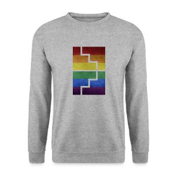 Geometrics - Unisex Sweatshirt - salt & pepper - Front - Alina (178cm) & Michal (187cm)