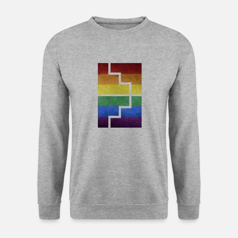 Geometrie - Unisex Pullover - Weißgrau meliert