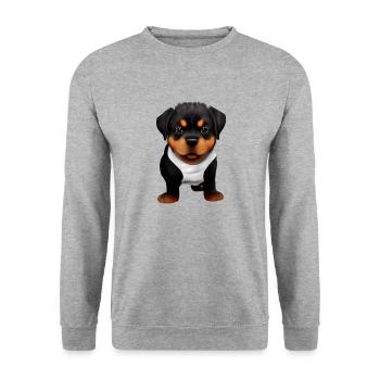 Rottweiler Dog Rottweiler Puppy Dogs Puppy - Unisex Sweatshirt - salt & pepper - Front - Alina (178cm) & Michal (187cm)