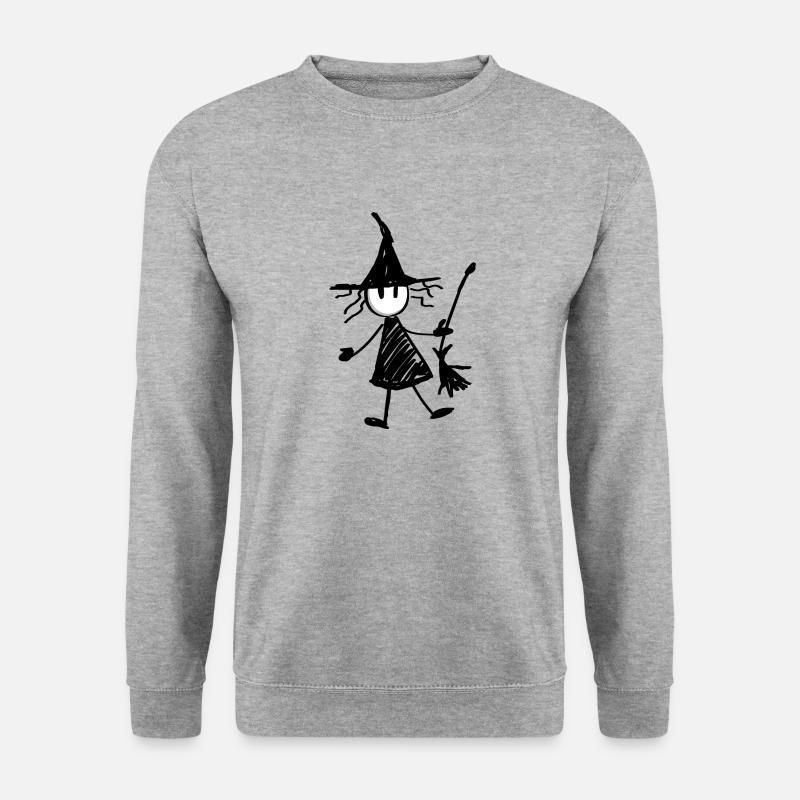 Stylized witch - Unisex Sweatshirt - salt & pepper