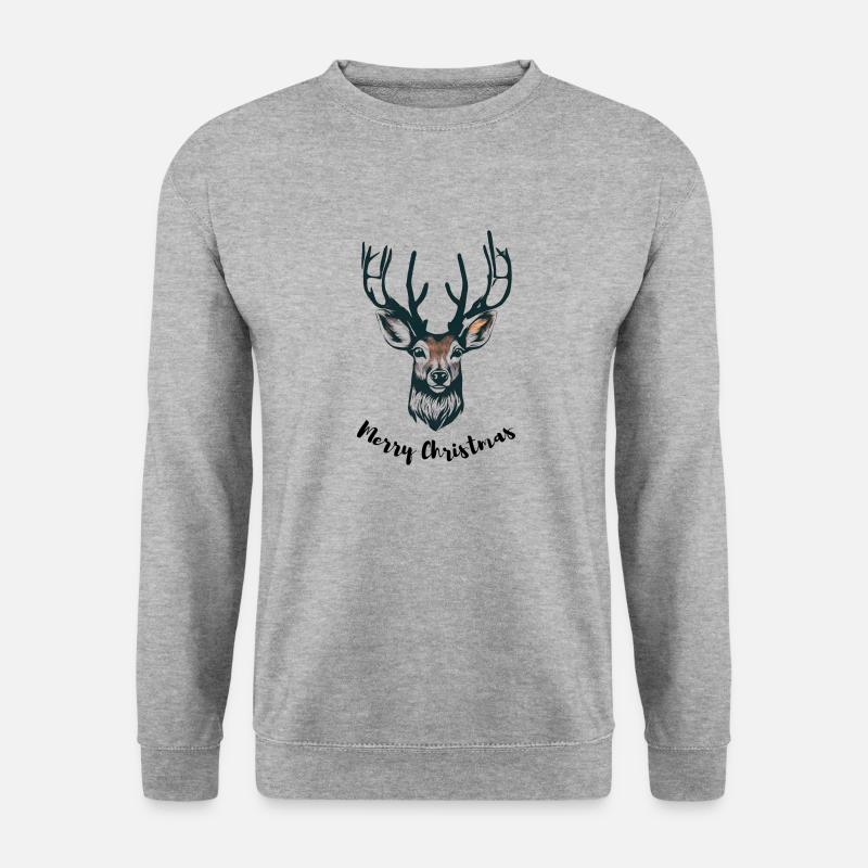 Frohe Weihnachten - Unisex Pullover - Weißgrau meliert