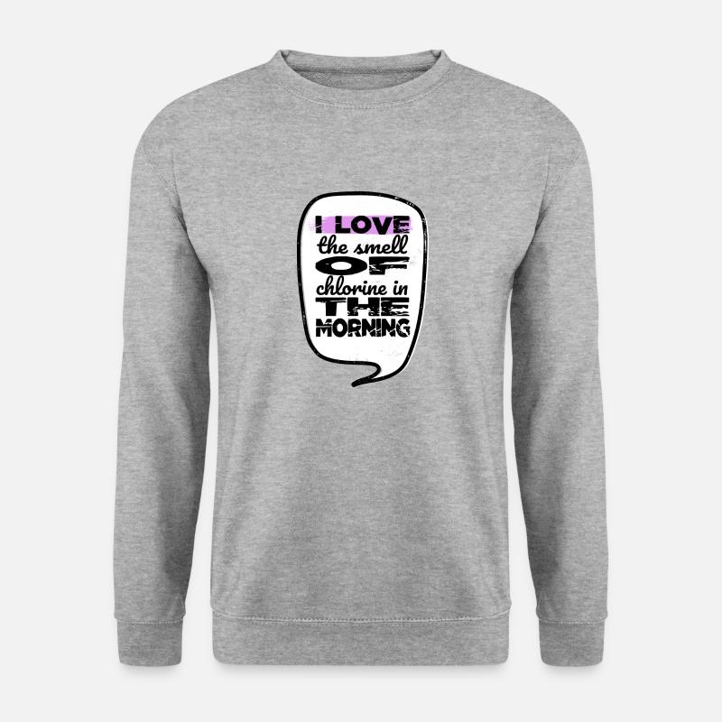 statement joke swimming funny cool - Unisex Pullover - Weißgrau meliert