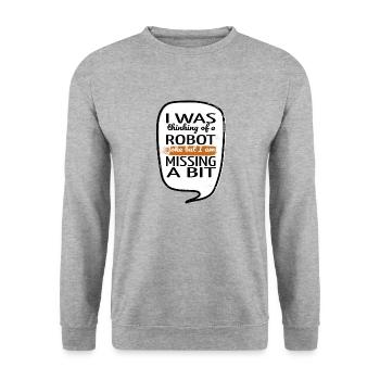 Jokes Christmas Tree Artificial Cool Joke Sayings - Unisex Sweatshirt - salt & pepper - Front - Alina (178cm) & Michal (187cm)