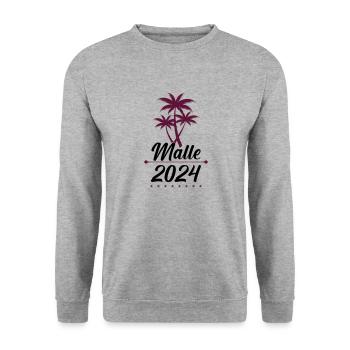 malle 2024 001 - Sweat-shirt Unisexe - gris chiné - Devant - Alina (178cm) & Michal (187cm)