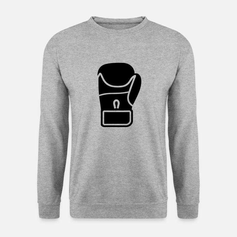 Boxhandschuh - Unisex Pullover - Weißgrau meliert