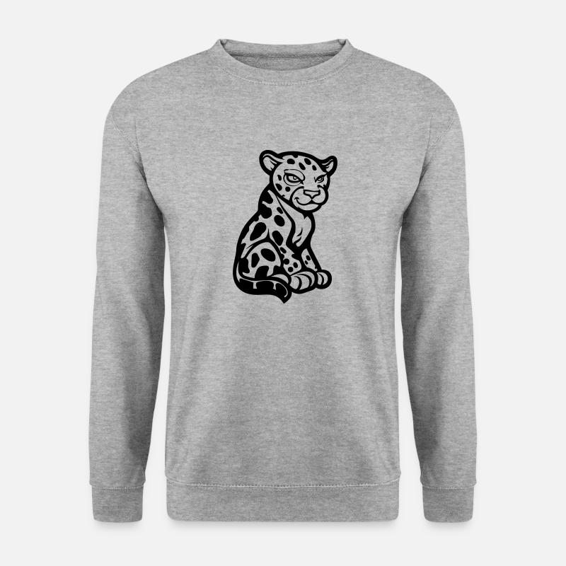 gepard tier comic - Unisex Pullover - Weißgrau meliert
