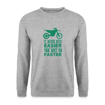 Motorcycle Motocross Bike Racing Motorsport - Unisex Sweatshirt - salt & pepper - Front - Alina (178cm) & Michal (187cm)