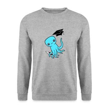 Octopus High School Graduation Passed College - Sweat-shirt Unisexe - gris chiné - Devant - Alina (178cm) & Michal (187cm)