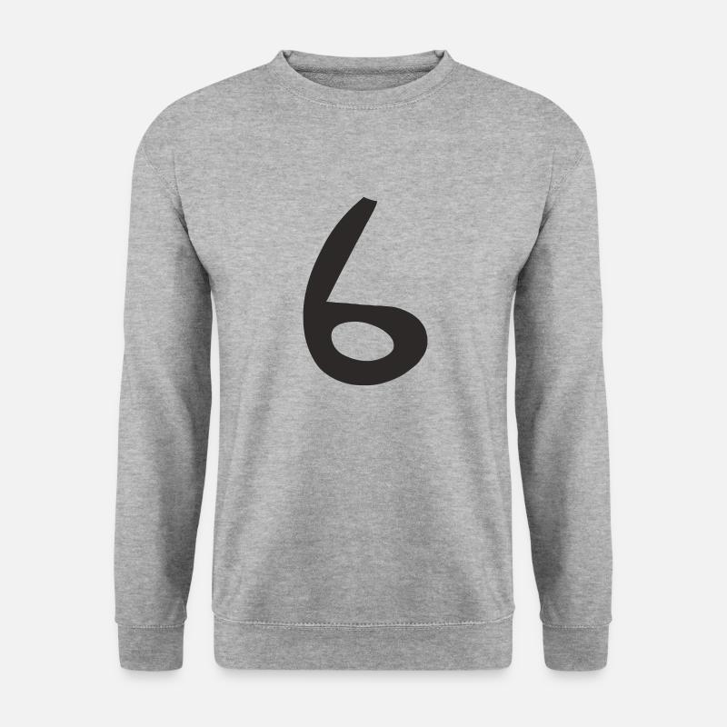 6 - Unisex Pullover - Weißgrau meliert