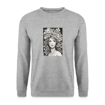 Demoiselle d’honneur - Sweat-shirt Unisexe - gris chiné - Devant - Alina (178cm) & Michal (187cm)