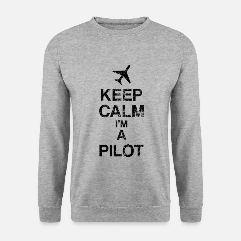 Pilot Pilotenschein Flugplatz Ultra Leicht - Unisex Pullover - Weißgrau meliert