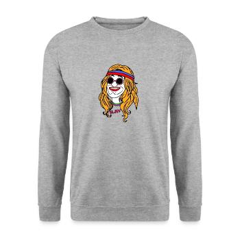 Ambiance fraîche - Sweat-shirt Unisexe - gris chiné - Devant - Alina (178cm) & Michal (187cm)