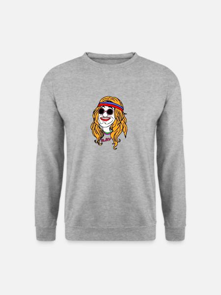 Chilly vibes - Unisex Pullover - Weißgrau meliert