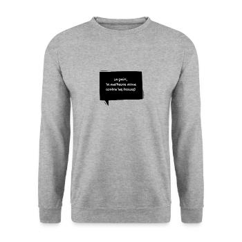 5 - Sweat-shirt Unisexe - gris chiné - Devant - Alina (178cm) & Michal (187cm)