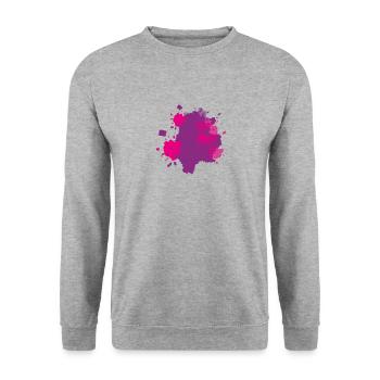 Taches de couleur de rose - Sweat-shirt Unisexe - gris chiné - Devant - Alina (178cm) & Michal (187cm)