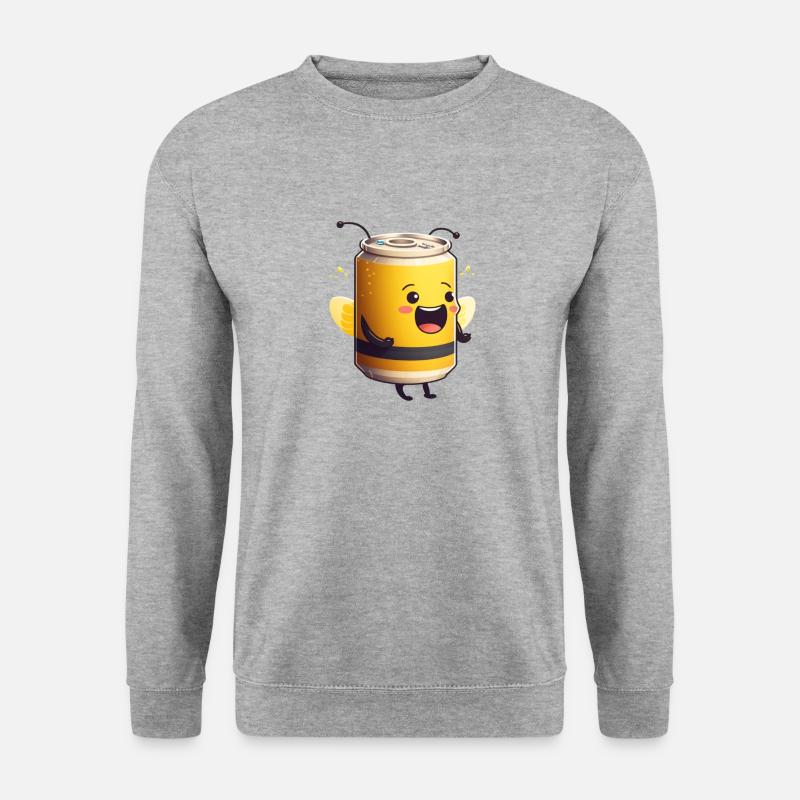 Bee(r)-Can - Die Bienen-Bierdose - Unisex Pullover - Weißgrau meliert