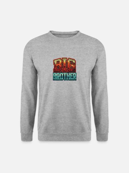 GROßER BRUDER - Unisex Pullover - Weißgrau meliert