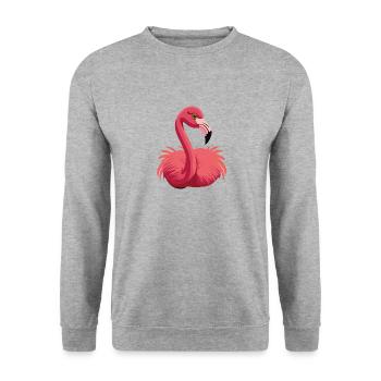 flamingo - Unisex Pullover - Weißgrau meliert - Vorne - Alina (178cm) & Michal (187cm)