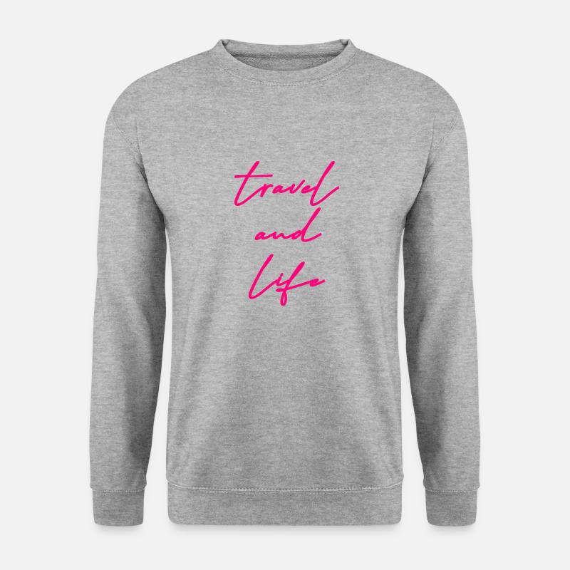 travel - Unisex Pullover - Weißgrau meliert
