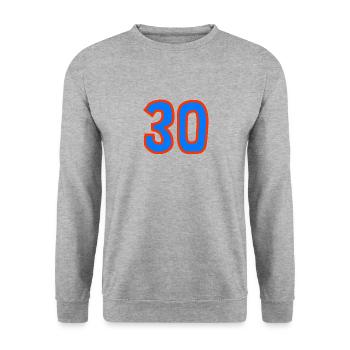 30. 30 ANS. 30e ANNIVERSAIRE. ANNIVERSAIRE 30 ANS. - Sweat-shirt Unisexe - gris chiné - Devant - Alina (178cm) & Michal (187cm)