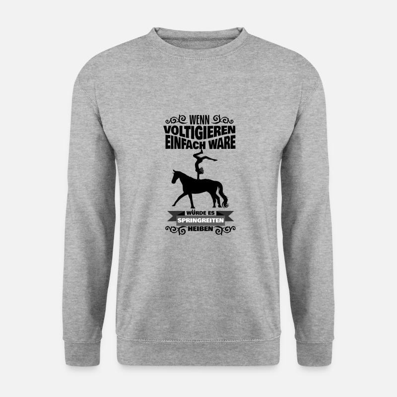 Voltigieren Pferd - Unisex Pullover - Weißgrau meliert