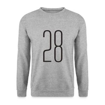 28 - Unisex Sweatshirt - salt & pepper - Front - Alina (178cm) & Michal (187cm)