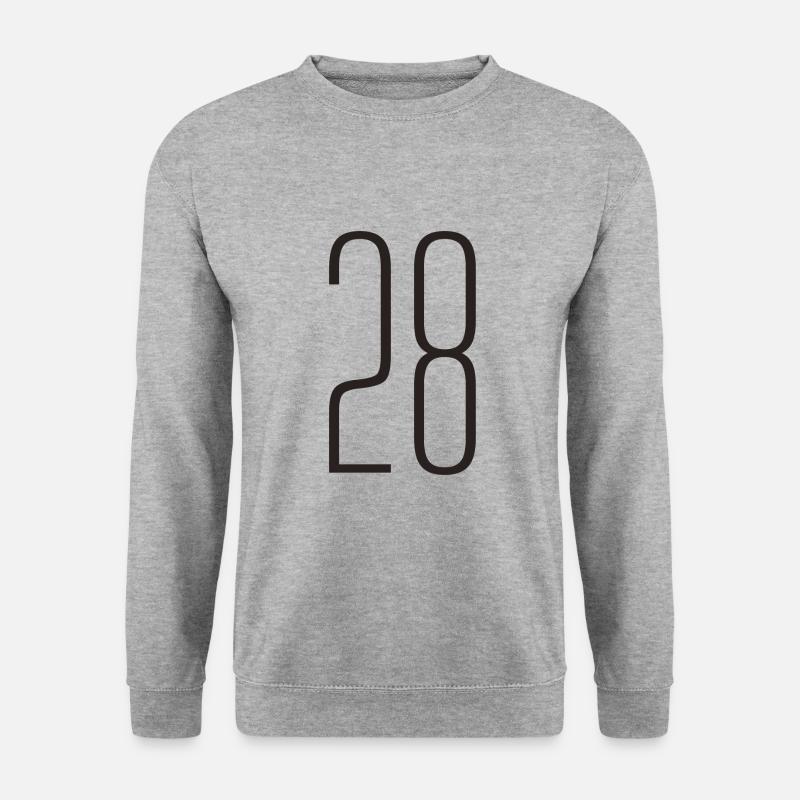 28 - Unisex Pullover - Weißgrau meliert