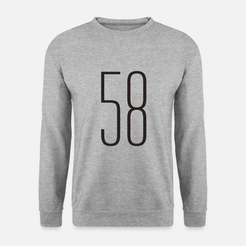58 - Unisex Pullover - Weißgrau meliert