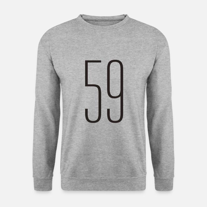 59 - Unisex Pullover - Weißgrau meliert