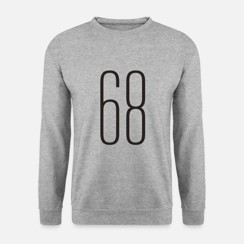 68 - Unisex Pullover - Weißgrau meliert