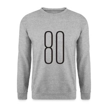 80 - Sweat-shirt Unisexe - gris chiné - Devant - Alina (178cm) & Michal (187cm)