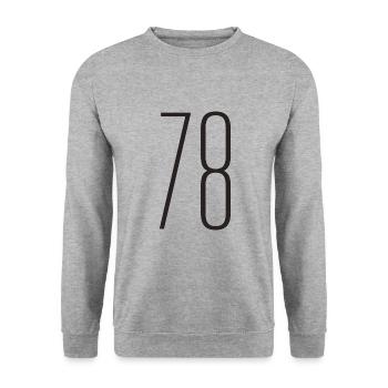 78 - Sweat-shirt Unisexe - gris chiné - Devant - Alina (178cm) & Michal (187cm)