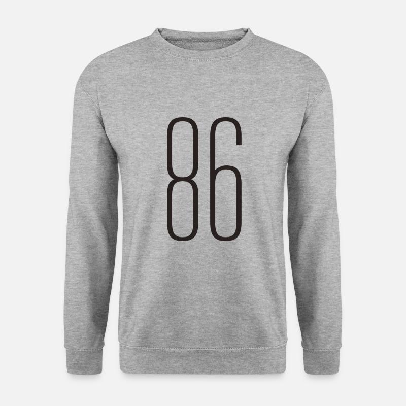 86 - Unisex Pullover - Weißgrau meliert