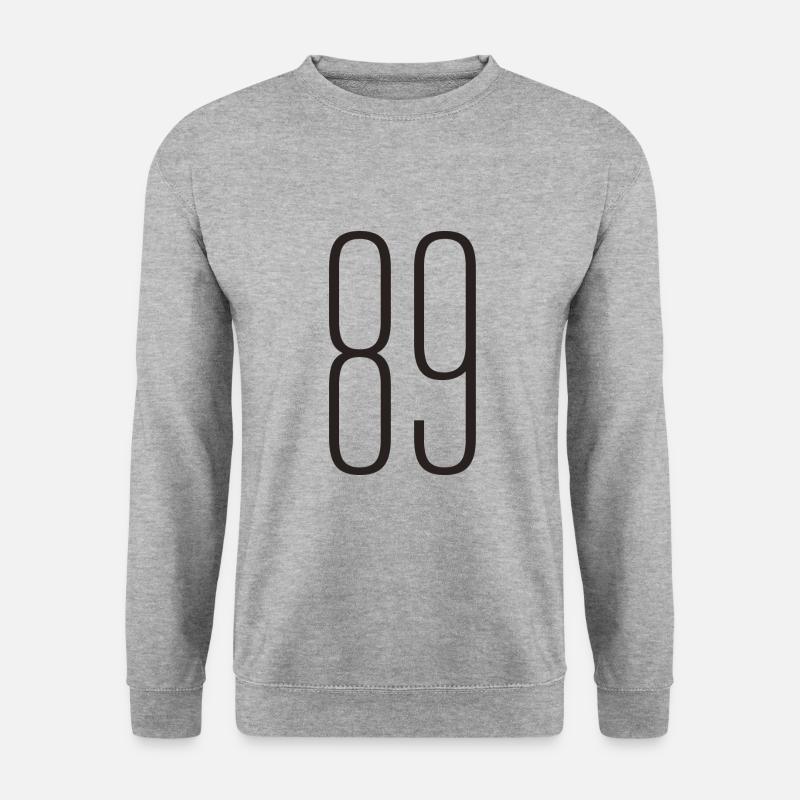 89 - Unisex Pullover - Weißgrau meliert