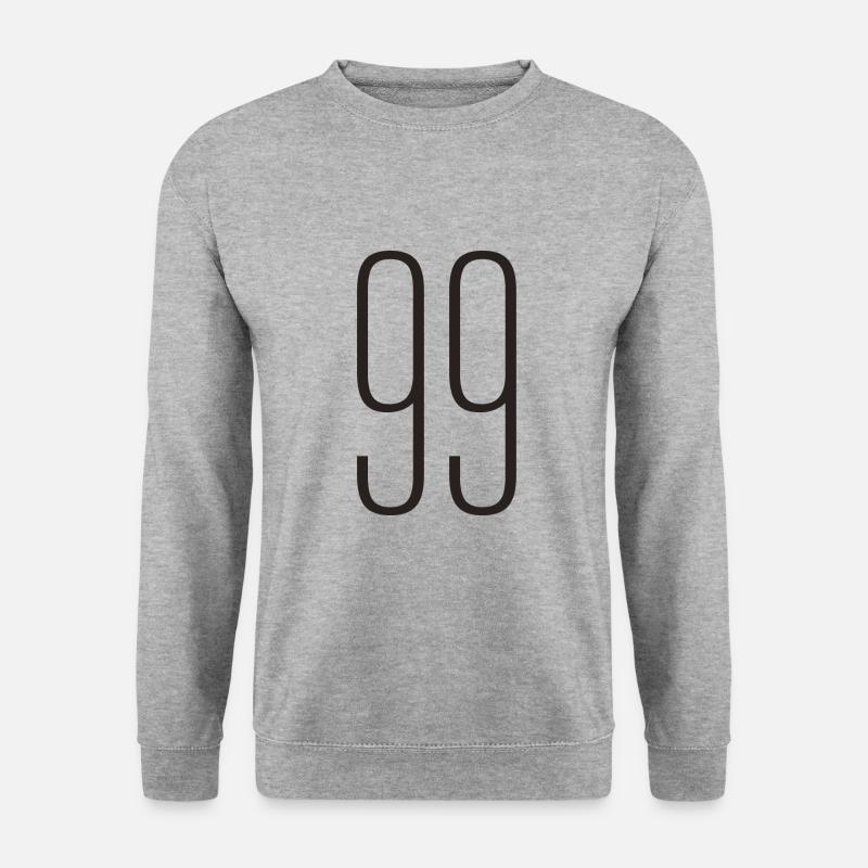 99 - Unisex Pullover - Weißgrau meliert