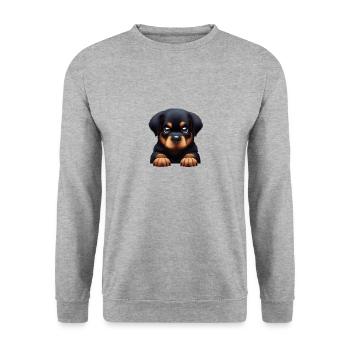 Fidélité Rottweiler - Sweat-shirt Unisexe - gris chiné - Devant - Alina (178cm) & Michal (187cm)