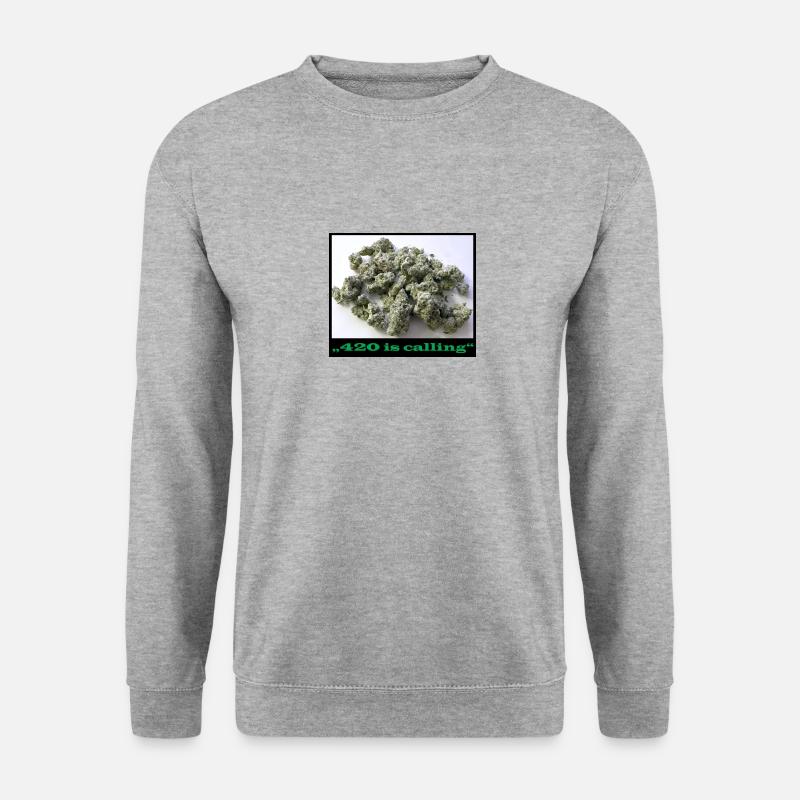 420 is calling - Unisex Pullover - Weißgrau meliert