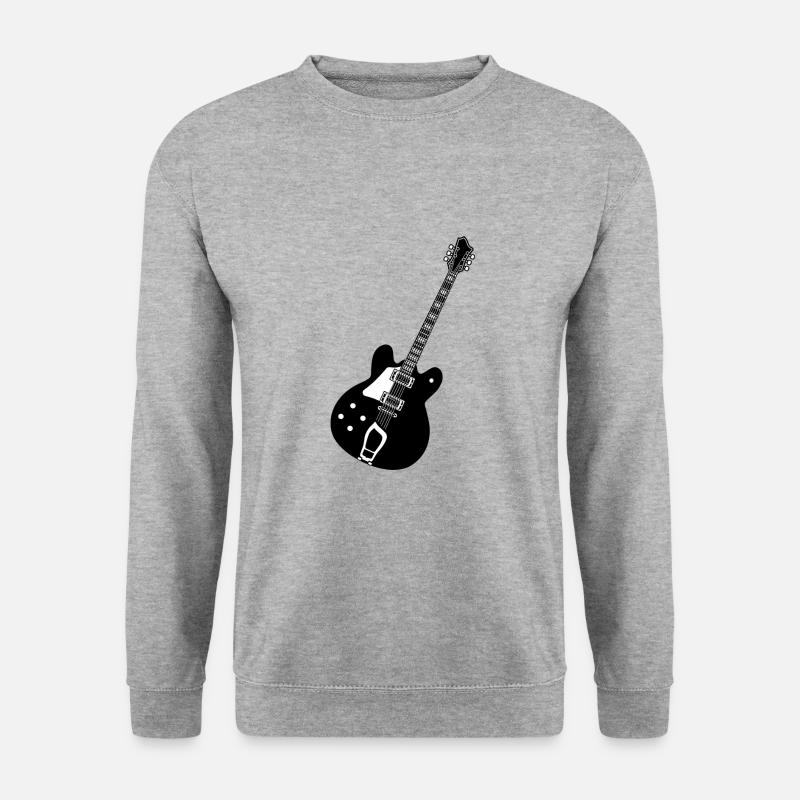 E Gitarre - Unisex Pullover - Weißgrau meliert