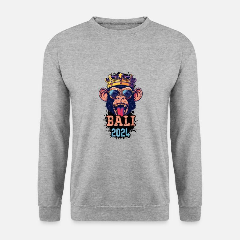 Bali 2024 Party Monkey - Unisex Sweatshirt - salt & pepper