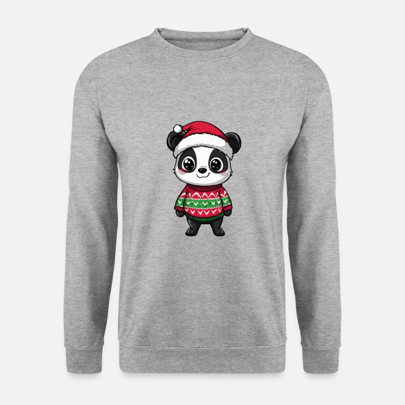 Panda Christmas Comic - Unisex Sweatshirt - salt & pepper