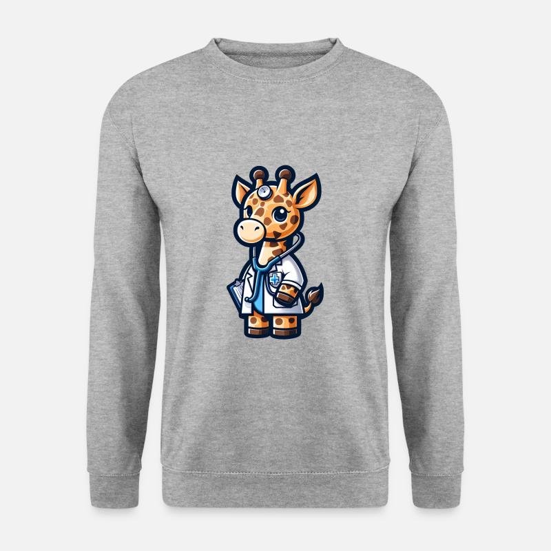 Cute Giraffe Doctor - Unisex Sweatshirt - salt & pepper