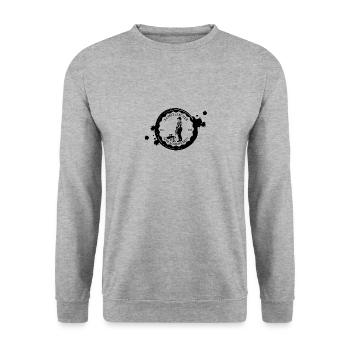 Ostthüringen Merch - Fässleseecher Lobenstein - Unisex Pullover - Weißgrau meliert - Vorne - Alina (178cm) & Michal (187cm)